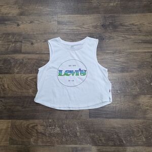 Levi's White Tank Top with Colorful Logo